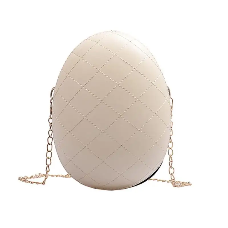 Модная овальная сумка на плечо женская сумка из искусственной кожи с цепочкой через плечо сумка-мессенджер ZipperSolid цвет Дамский кошелек для денег - Цвет: White