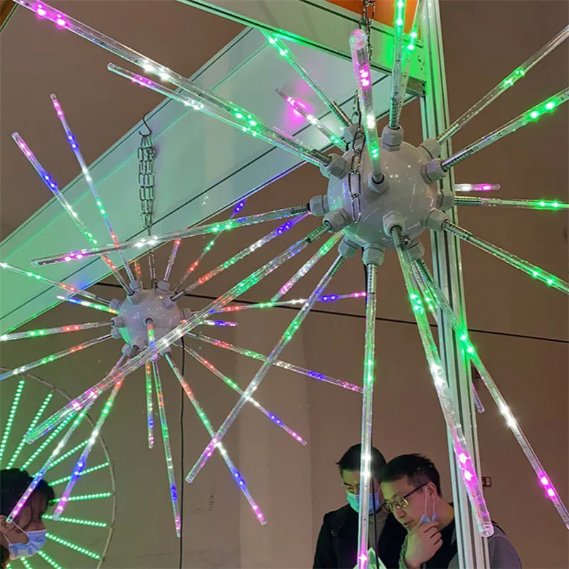 Meteor Shower Lights Electronic Firework Light Fireworks LED Strip Light RGB Festoon Fairy Light Wedding Christmas Room Decor