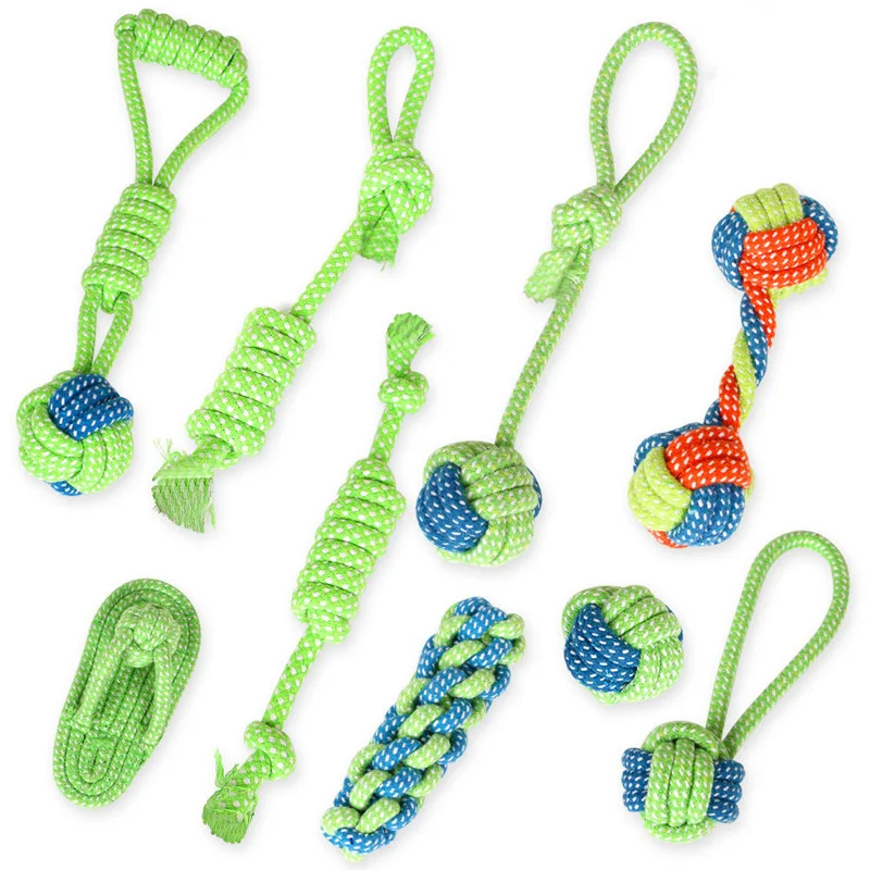 

1pcs Puppy Dog Cat Knot Rope Ball Pet Kitten Perro Chew Teeth Cleaning Toy Training Playing Toys For Chihuahua Small Large Dogs