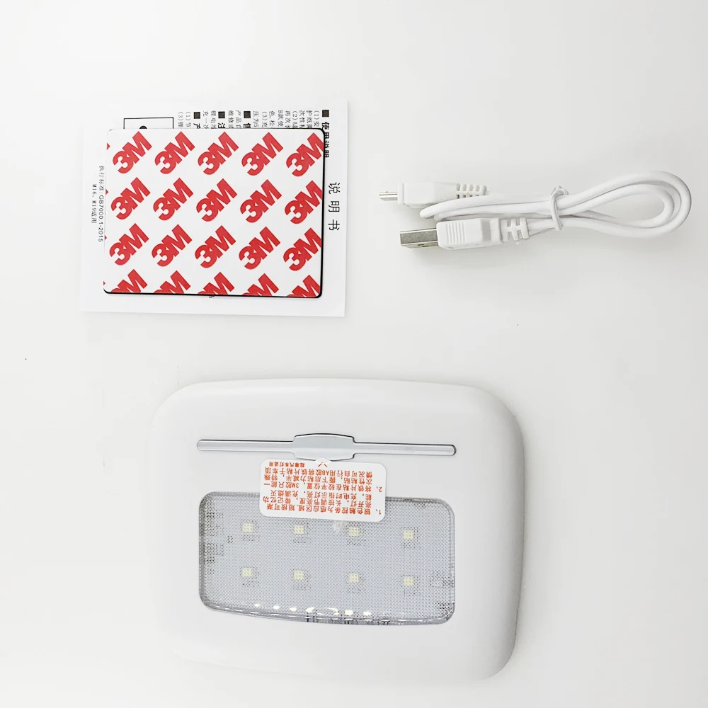 8LED внутренний потолочный купольный светильник на крышу, зарядка через usb, белая лампа для чтения, лампа для чтения в автомобиле, ночной Светильник lampTouch