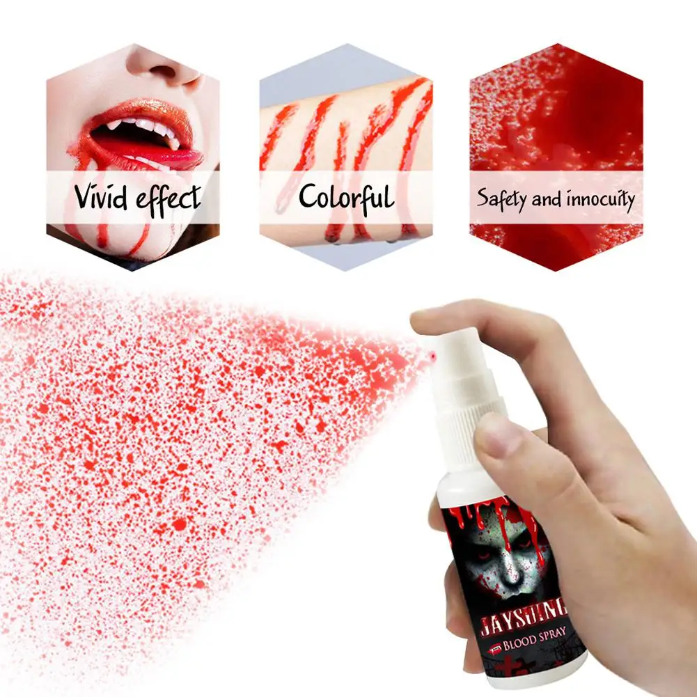 

April Fools Day Halloween Makeup Spray Plasma Movie Props Artificial Simulation Blood Body Face Paint Makeup Horror Tricks Scary