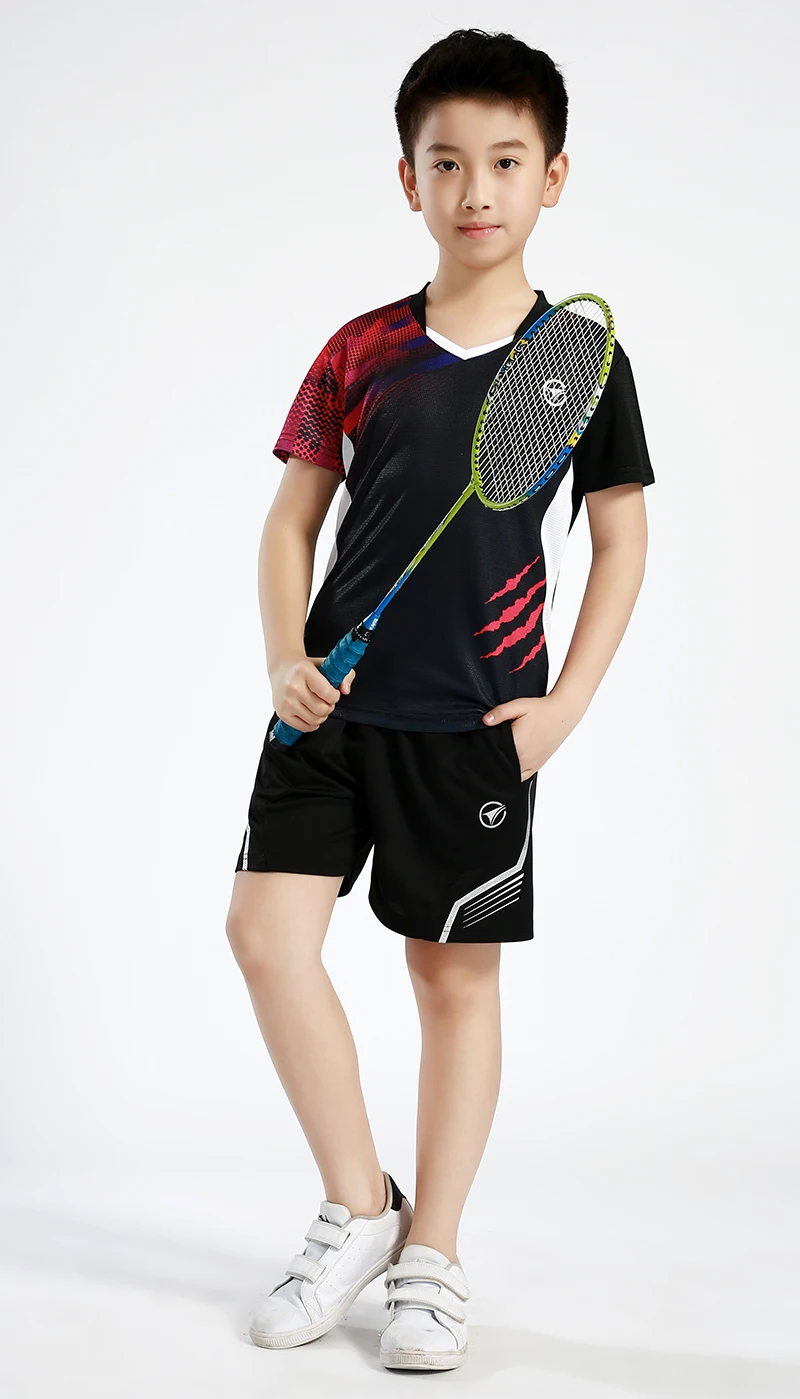 Новая детская одежда для бадминтона, спортивные комплекты для настольного тенниса, одежда для настольного тенниса, спортивные тренировочные майки для командной игры B121