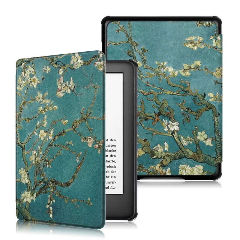 

Colorful printed case For Amazon kindle 2019 6 inch ebook reader PU Leather Protective Cover