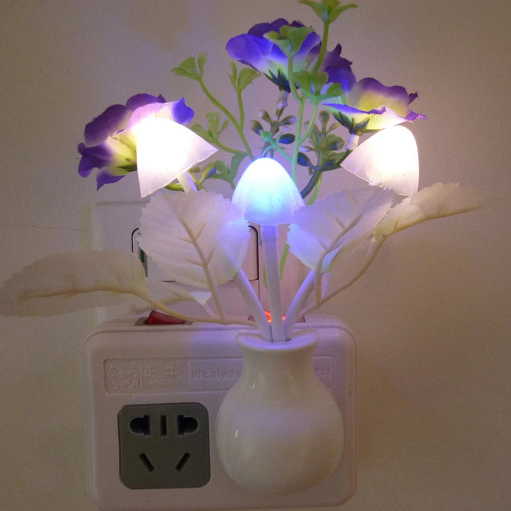Led Night Light Night Light Led Night Lamp 7 Color US Plug Induction Mushroom Lamp
