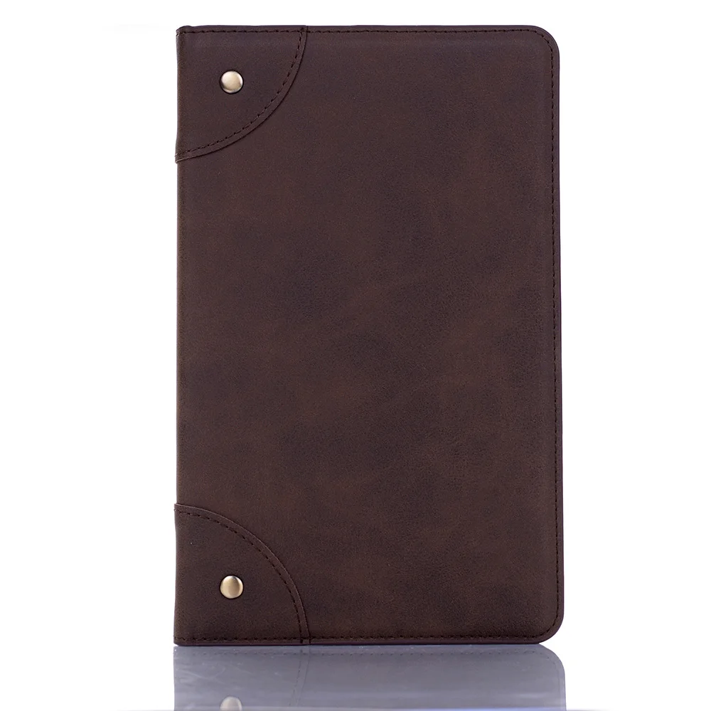 Роскошный кожаный чехол в стиле ретро для samsung Galaxy Tab A 8," T290, смарт-чехол с визитной подставкой для samsung SM-T295 T290 Coque - Цвет: Dark Brown