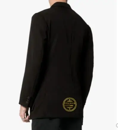 XS-5XL новая мужская одежда GD свободный поддельный костюм из двух частей пиджак мульти-карман повседневный парикмахер формальное платье размера плюс костюмы