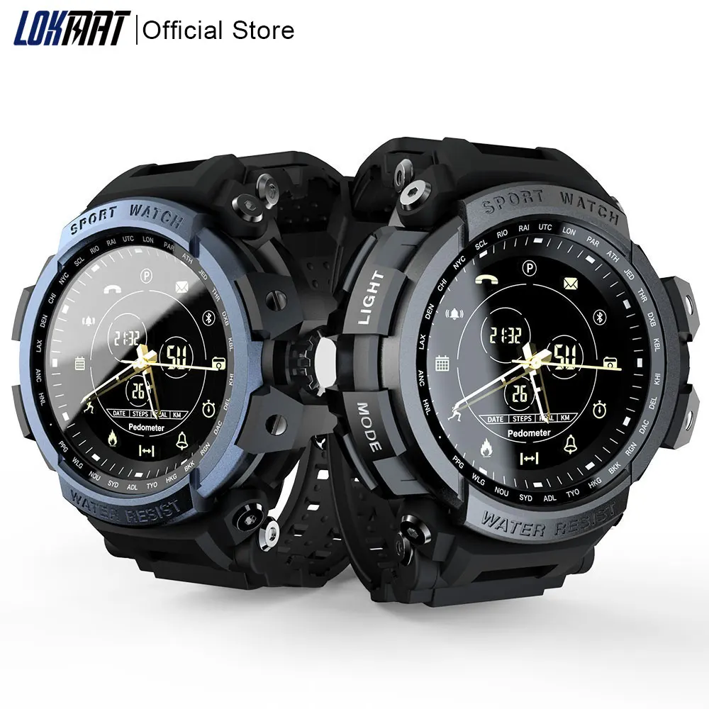  LOKMAT Sport Smart Watch Professional 5ATM Waterproof Bluetooth Call Reminder Digital Men Clock Sma - 32903746495