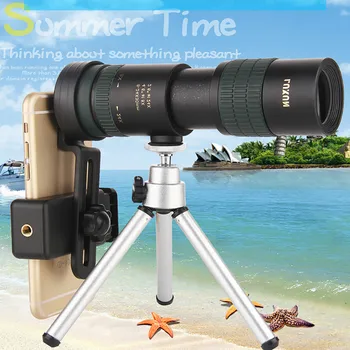 

New8-24X30Adjustable Zoom Monocular Telescope Lens Phone Camera Lens Tripod Kit Outdoor Camping Accessories бинокль для охоты#gh