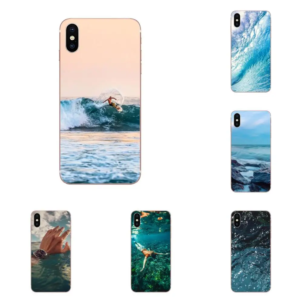 

Soft TPU Skin Painting For Xiaomi Redmi Mi 4 7A 9T K20 CC9 CC9e Note 7 9 Y3 SE Pro Prime Go Play Waves Ocean Water