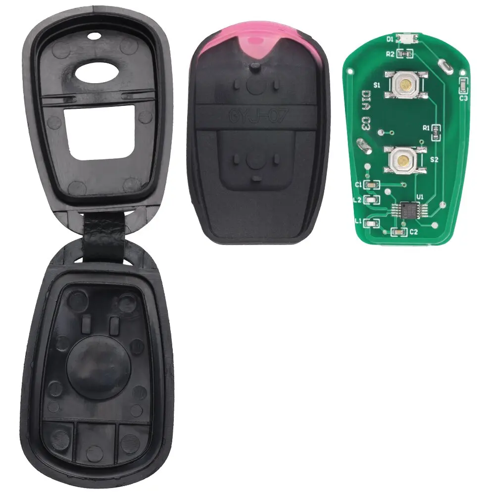 Car Remote Key KEYECU Transmitter Remote Key Control Fob 433MHz 2Button For Hyundai Elantra XD Matrix Santa Fe SM KIA Magentis Optima GD