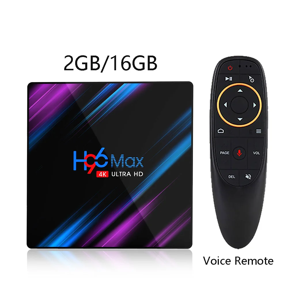 2GB 16GB Voice H96 MAX RK3318 Android tv Box 9,0 4 Гб ОЗУ 32 Гб 64 Гб ПЗУ 4K Голосовое управление USB3.0 Поддержка IP tv подписка m3u Youtube Netflix - Цвет: 2GB 16GB Voice