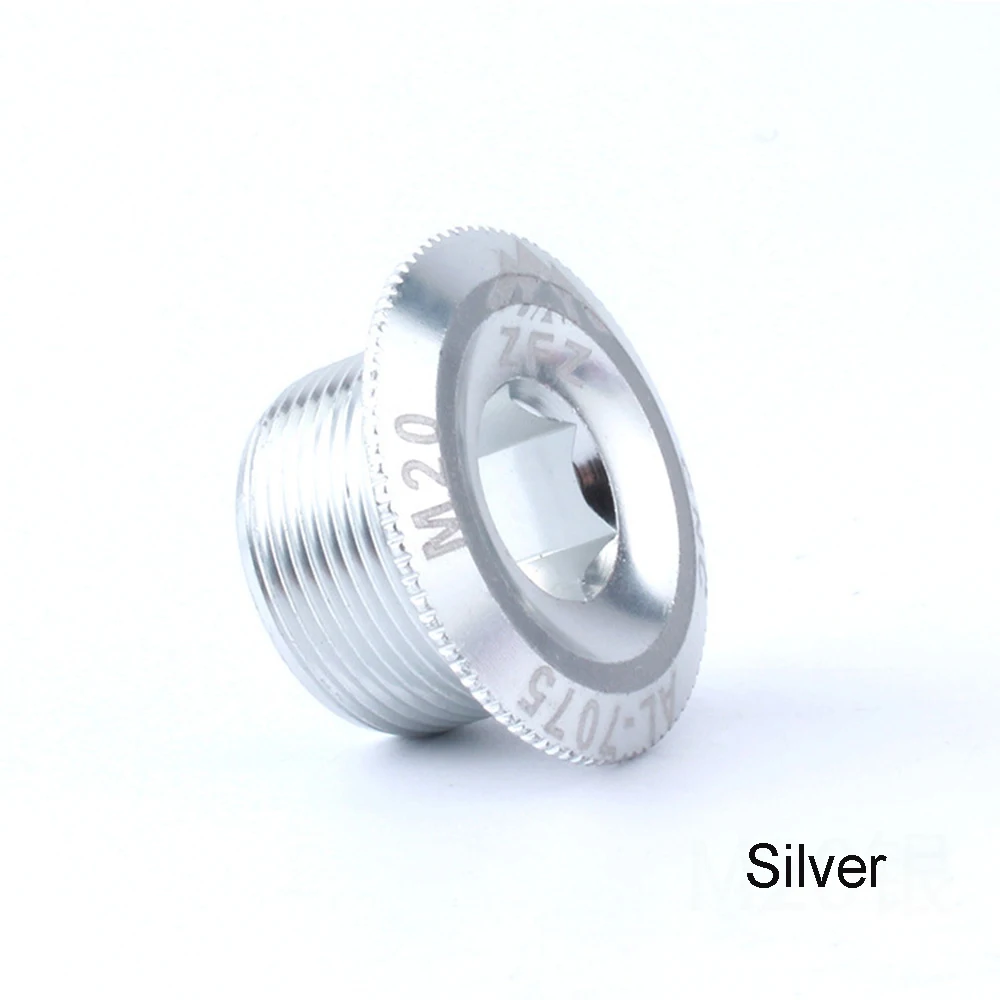 silver 1 шт. винт на велосипедный шатун из алюминиевого сплава, крепежный болт для руля велосипеда, 10 цветов, винт для оси BB для горного велосипеда, шоссейного велосипеда - Цвет: silver