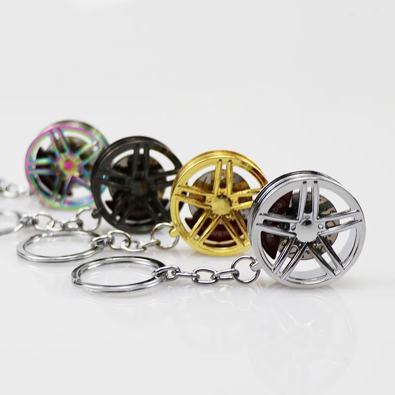 

high quality metal car key ring for AMG Wheel hub Brake disc rim for Mercedes benz keychain w204 w203 w212 w211 cla accessorie
