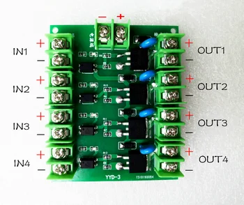

Four-channel mos tube FET module pulse trigger switch drive module, optocoupler isolation DC