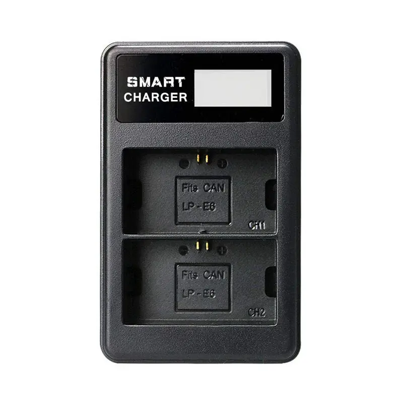 Lp-E6 Usb ЖК-дисплей двойной порт зарядное устройство для Canon 5D Mark Ii Iii 7D Para 60D 6D 70D 80D