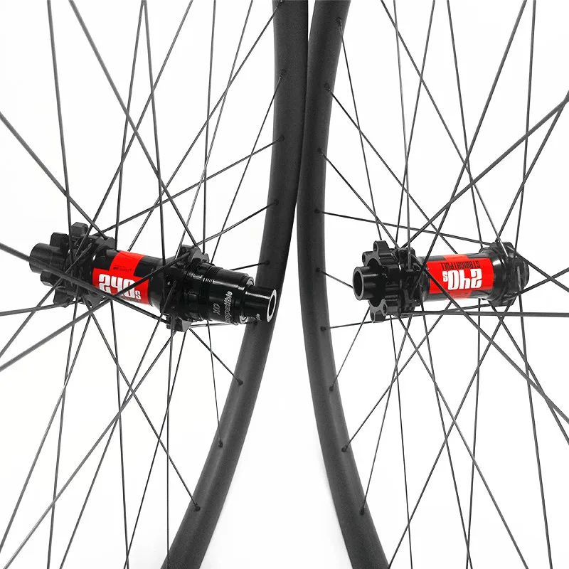 Best 27.5er carbon mtb disc wheels 650B Asymmetry 38.5x28mm tubeless mtb wheels DT240S boost 110x15 148x12 mtb bicycle disc wheels 5