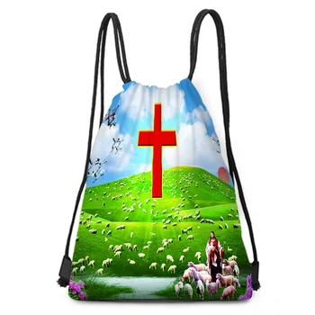 

Cross bag canvas bag Saint bag drawstring bag men's and women's bag