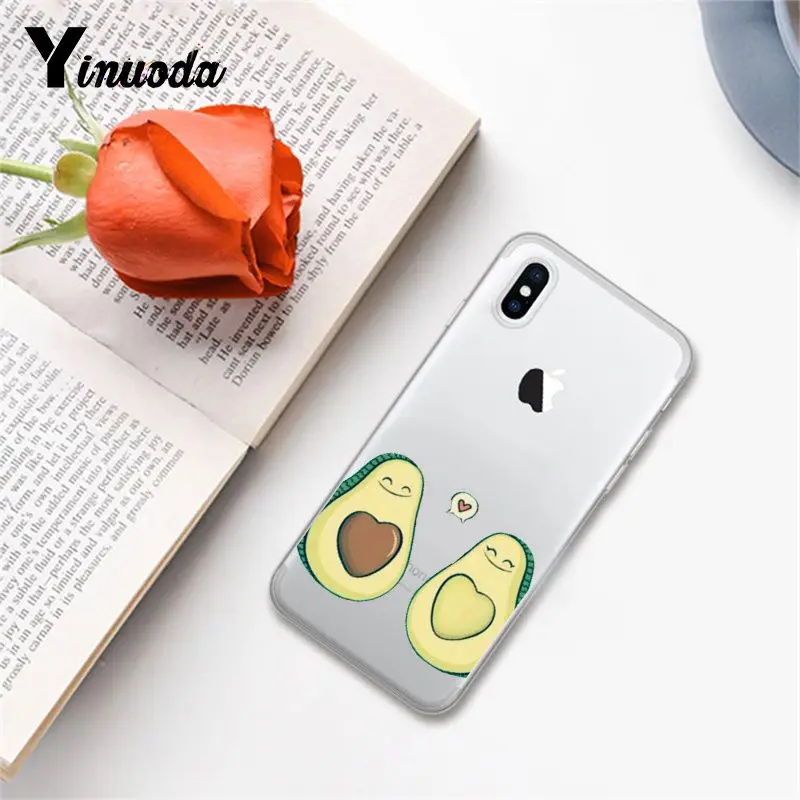A4 Yinuoda мультфильм милый авокадо DIY окрашенный чехол для iPhone X XS MAX 6 6s 7 7plus 8 8Plus 5 5S SE XR 10 - Цвет: A4