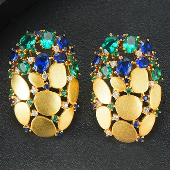 

GODKI New Trendy Geometry Earrings Luxury Boho Bohemian AAA Cubic Zircon Dangle Earrings For Women Wedding Fashion Jewelry 2020