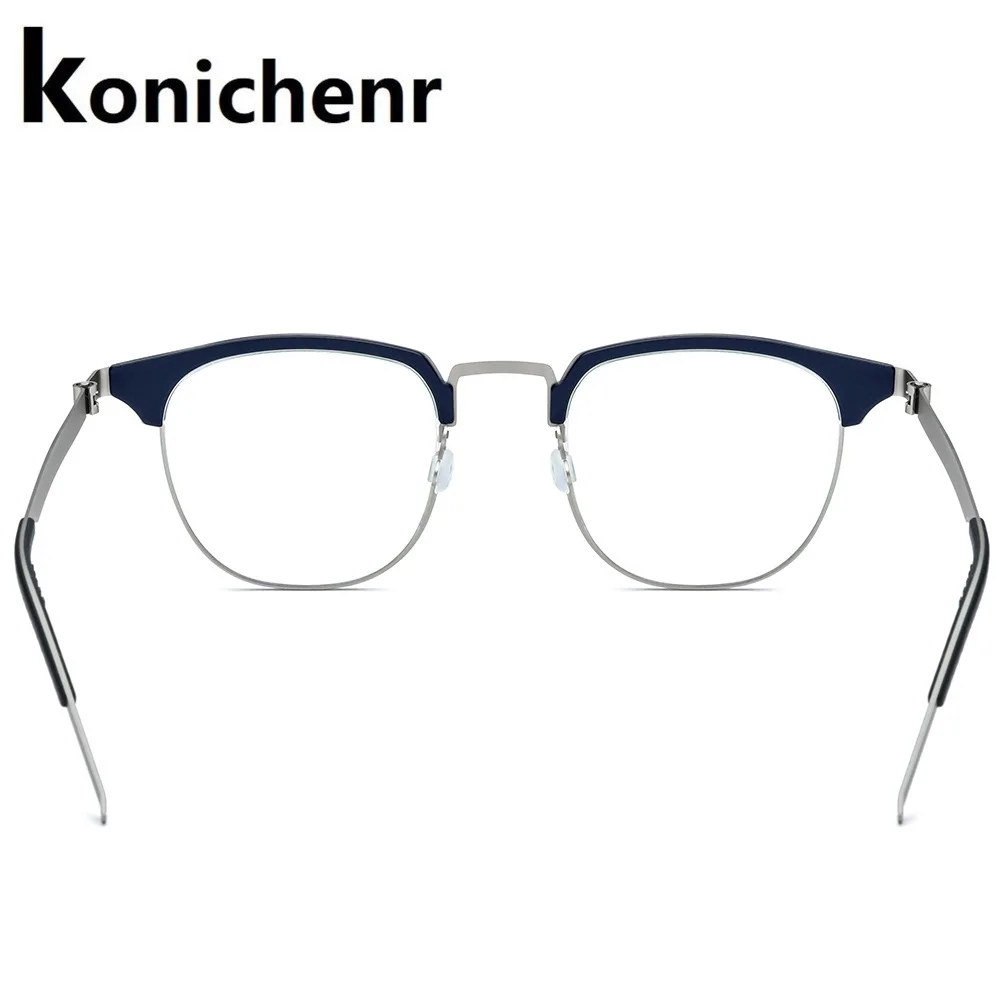 Konichenr Titanium Alloy Eye glasses Frames for Men Optical Myopia Prescription Eyeglass Frame Women Screwless Eyewear 28627