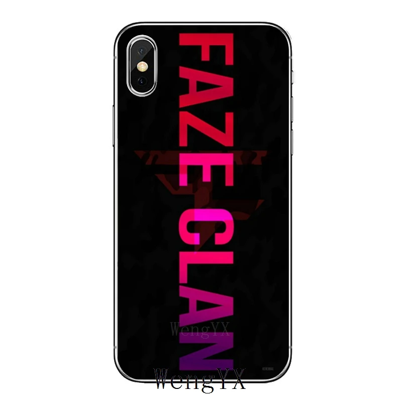 Для iPhone 11 pro XR X XS Max 8 7 6s plus SE 5s 5c iPod Touch 5 6 прозрачный чехол FaZe clan fan - Цвет: FaZe-clan-fan-A-04