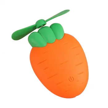 

Fruit Mini Handheld Pocket Charging Fan Plastic Led Night Light USB Charging Summer Travel Outdoor Cartoon Home Use