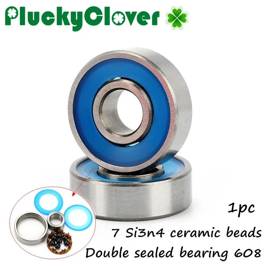 1pc 608 Si3n4 Balls Hybrid Ceramic Roller Skates Bearing 608 Skateboard