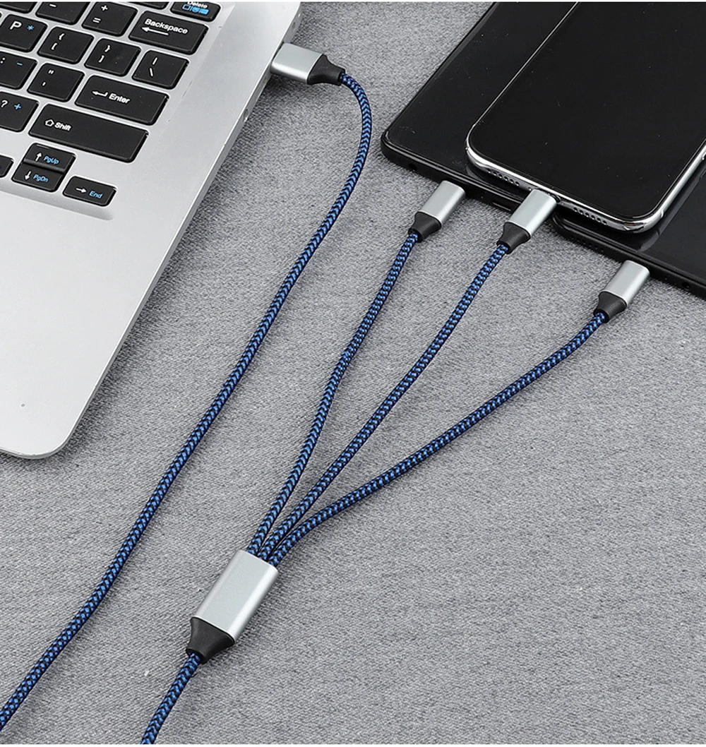 Usb-кабель для iPhone XS X 8 7 6 Max XR зарядное устройство 3 в 1 Micro USB кабель для Android USB TypeC телефонные кабели для Samsung S9