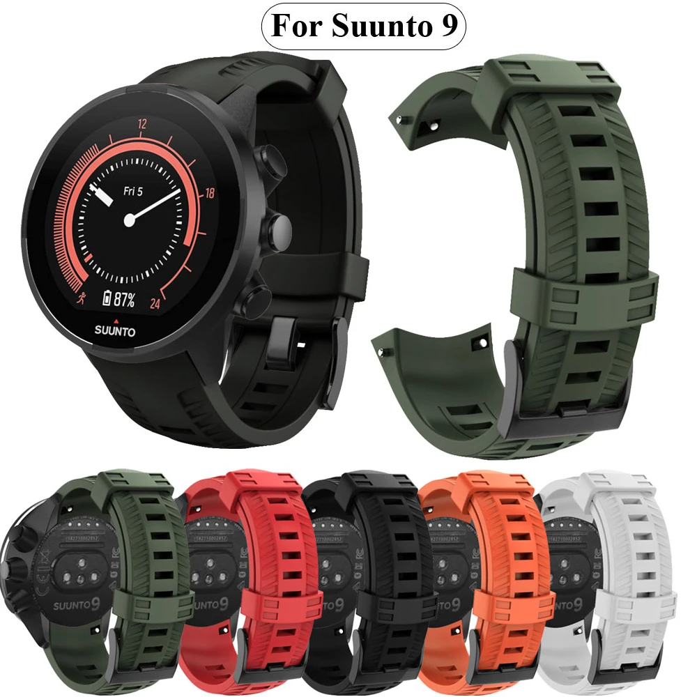 Силиконовый ремешок для спортивных часов Suunto 9 сменный спортивный браслет