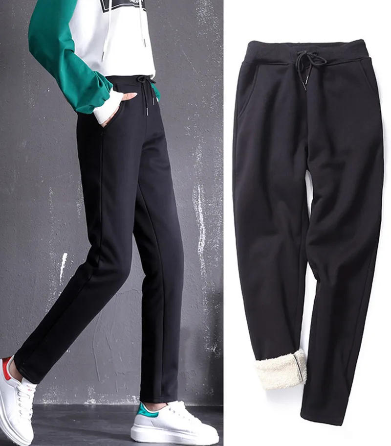 

Winter Joggers Plus Velvet Lamb Cashmere Sweatpants Women's Trousers Workout Pants Harem Pants Clothes Sweatpants For Women