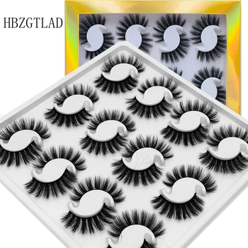 

NEW 12 Pairs wholesale 3D natural mink eyelashes strip silk lashes new makeup eyelash extension false eyelashes for beauty