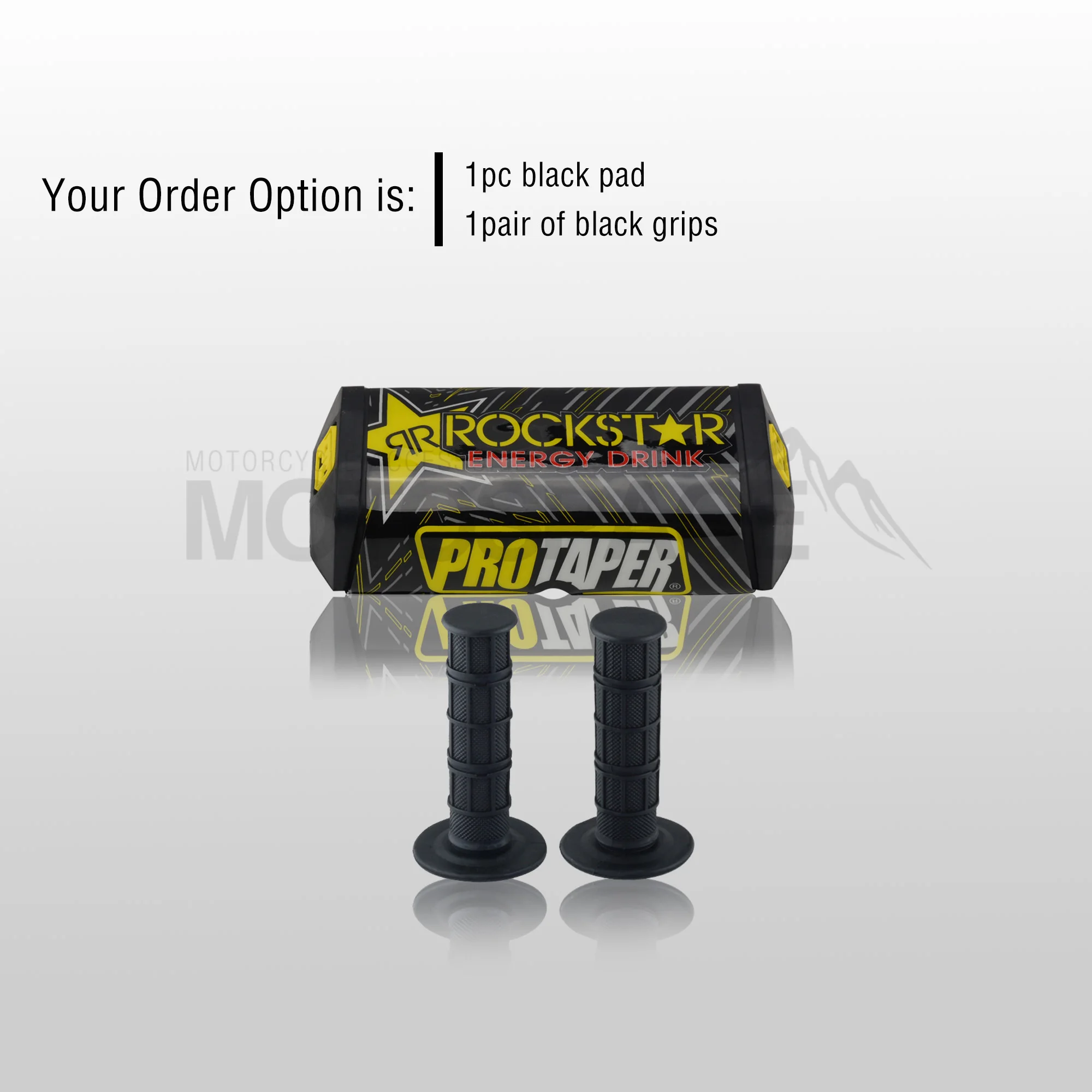 Black Pad Grip Руль для Pro Taper Pack Bar 1-1/" Классическая дверная ручка бар колодки ручки Pit Pro Racing Dirt Pit Bike мотоцикл с адаптер cnc - Цвет: Black Pad Grip