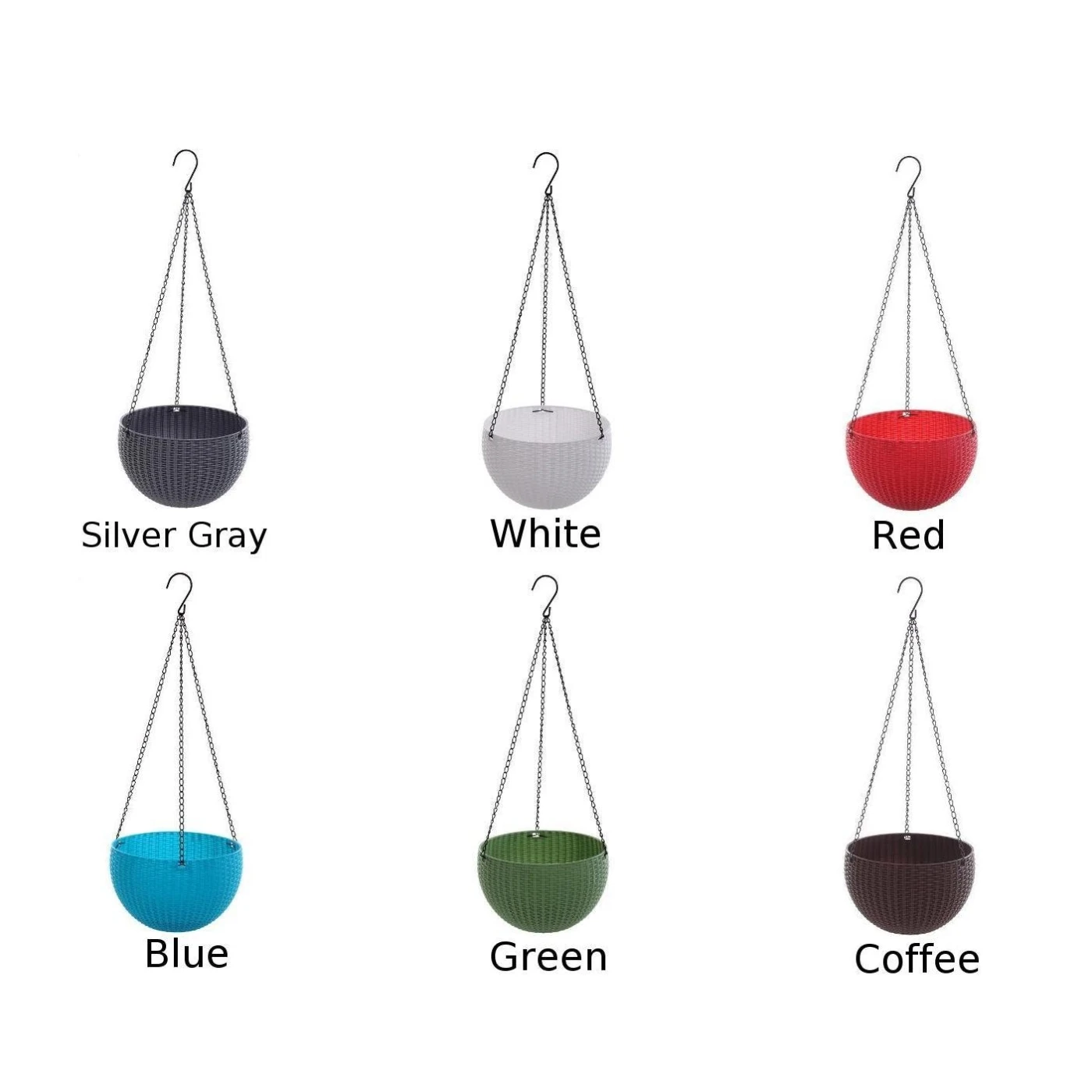 Garden Hanging Flower Plant Planter Basket For Plant Pot Holder+Chain Plastic Garden Accessories Home Decor