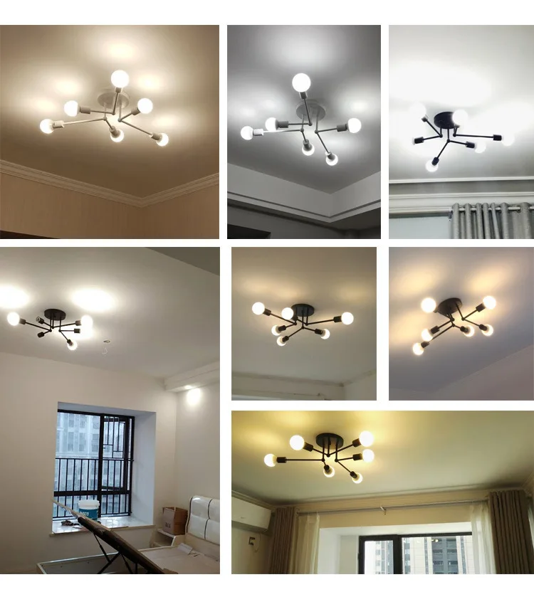 Modern Creative Indoor Pendant Lamp Black Golden  Modern Minimalist Personality Bedroom Living Room Dining Room Ceiling Lamp