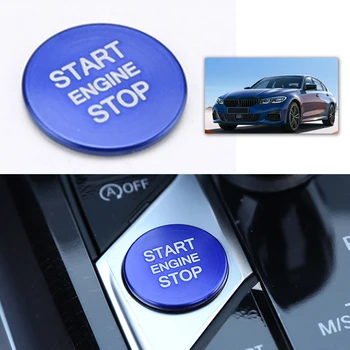 

Aluminum Alloy Button Decoration For BMW 3 Series G20 330i 2019-2020 Blue Start Button Ignition Switch Decoration