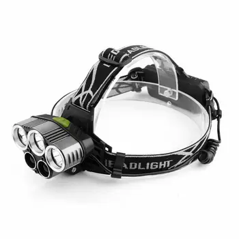 

T6 Ultra Bright 5 LED Headlight 6 Lighting Modes Adjustable Waterproof Outdoor Camping Headlamp Rechargeable Head Torch Light