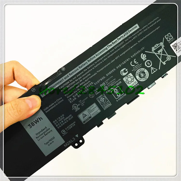 GYIYGY F62G0 Аккумулятор для ноутбука DELL Inspiron 13 5370 7370 7373 Vostro 5370 RPJC3 F62G0 11,4 V 38WH