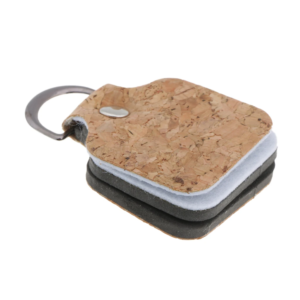 2 in 1 Fly Line Leader Straightener Straighter Line Cleaner Fly Fishing Accessories Tackles 6x4.5 cm Brown