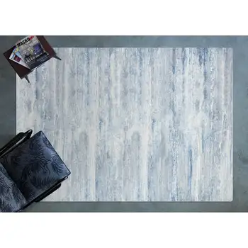 

Apex Azura 3 'x 7' Microfiber Blue/Gray Runner Rug