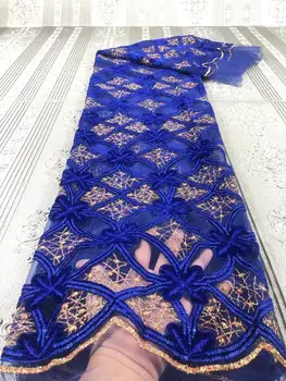 

african velvet Lace Fabric 2020 Latest french tulle Lace Fabric High Quality Nigerian mesh velvet lace fabric for bridal