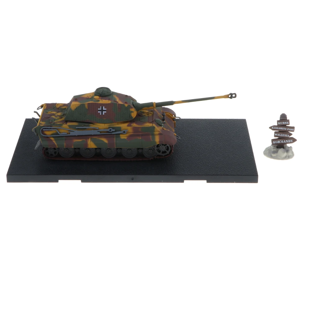 1/72 Scale Diecast King Tiger Battle Tank Model Collectibles, Kids Boys Birthday Gift, Home Office Decorations