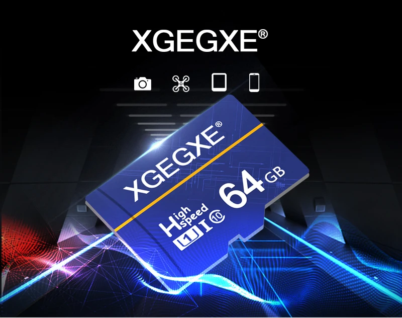 XGEGXE 32 Гб карта памяти 64 ГБ T флэш-карта будущее синий 8 Гб класс 10 UHS-1 16 Гб флэш-карта U1 мини-карты Высокая скорость для телефона