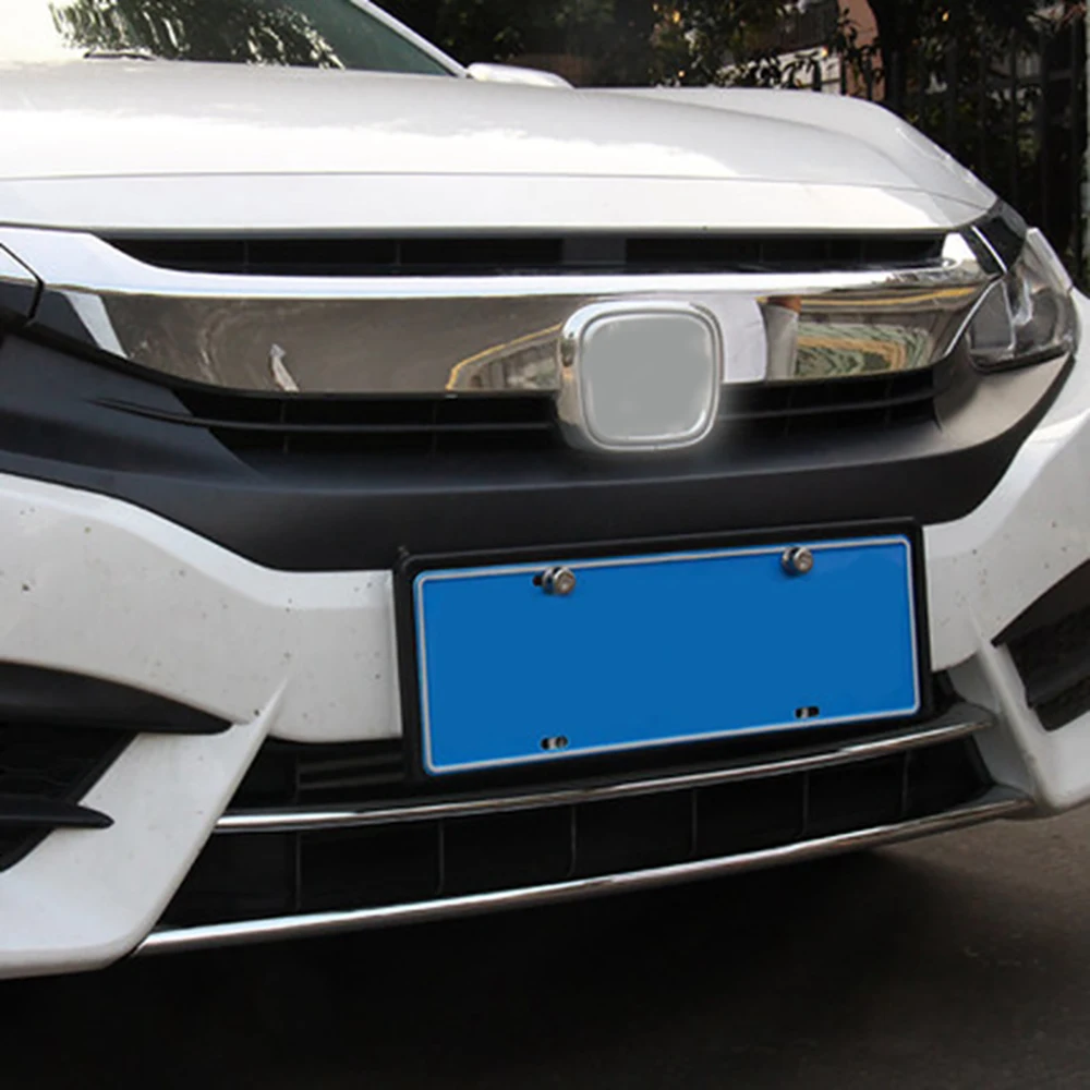 AITWATT Подходит для Honda Civic 10th 2016 2017 2018 ABS Хром передний Нижний Бампер протектор