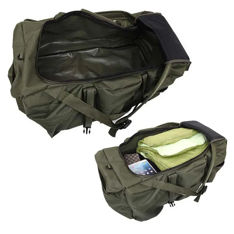 90L Large Capacity Men's Travel Bags Canvas Military Tactical Backpack Waterproof Hiking Climbing Camping Rucksack Bags XA216K 4
