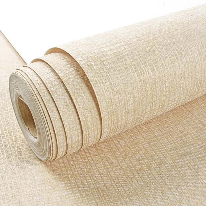 Beige Простая Нетканая современная цветная настенная бумага, спальня, гостиная, диван, ТВ фон, одноцветная настенная бумага в рулонах, Papel De Parede 3d - Цвет: Beige