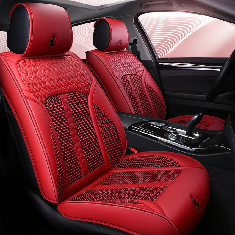 Универсальный чехол для сиденья автомобиля для kia rio 3 4 ceed Cerato Sportage sorento picanto Чехлы для автомобилей Аксессуары Стайлинг Авто хороший - Название цвета: RED