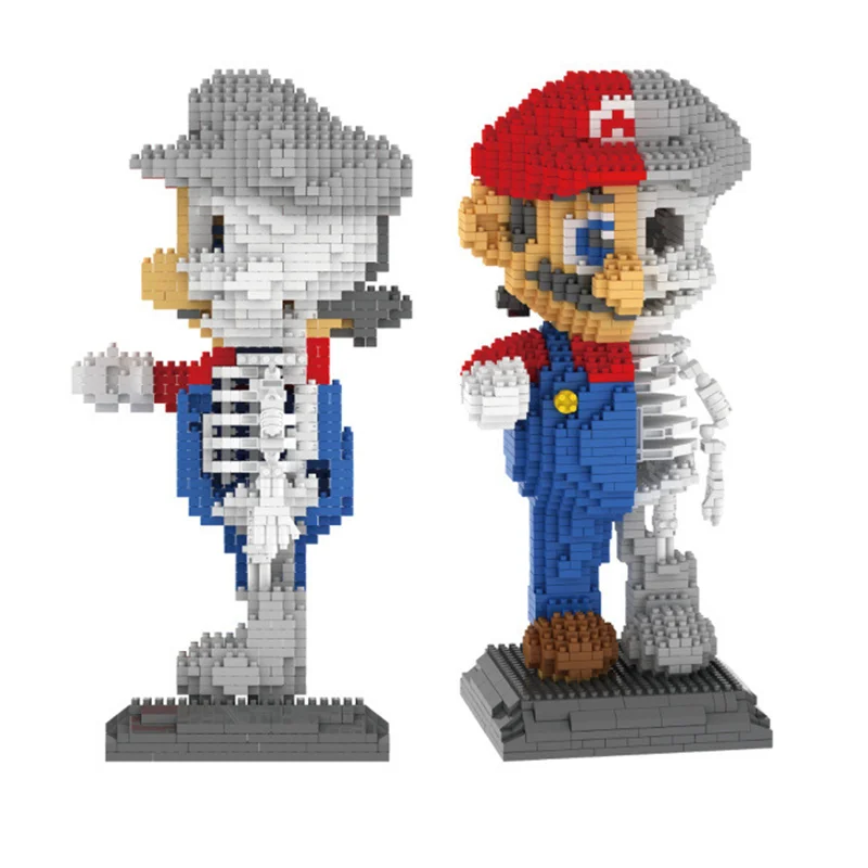 1686Pcs Game Super Marios Mary Bros Brothers Mini Blocks DIY Building Blocks Diamonds Toys 7807 Compatible With Bela Kids Toy