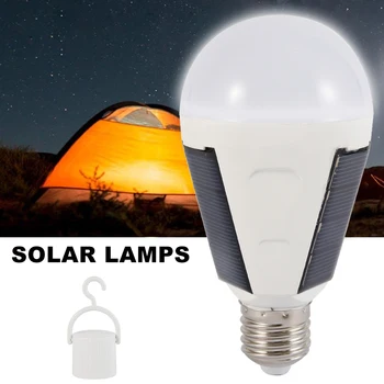 

7W LED Solar Power Light Rechargeable Solar Lamp Portable E27 Led Bulb Light Energy Camping Tent Hiking Outdoor Light
