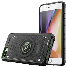 Тонкий беспроводной противоударный аккумулятор зарядное устройство чехол для iPhone 7 8 Plus три защиты банк питания зарядная крышка для iPhone 6 6s Plus