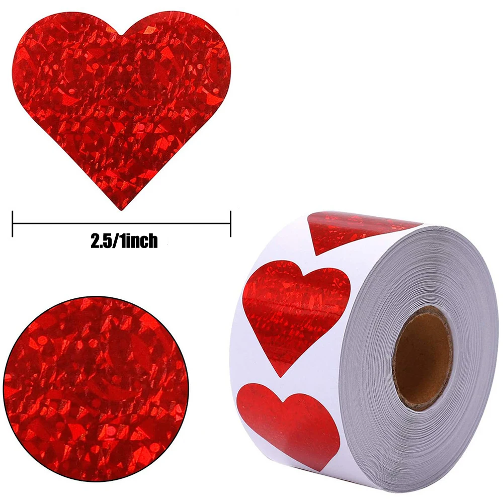 Packaging Stickers 50-500pcs Red Heart Shape Labels Valentine's Day Paper Packaging Sticker Candy Dragee Bag Gift Box Packing Bag Wedding packaging stickers gift box stickers decorative labels stickers alphabet label stickers paper stickers adhesive stickers